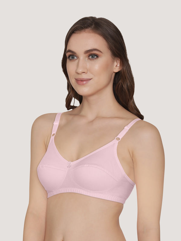 Manvi Non Padded Cotton Everyday Bra-CREPE