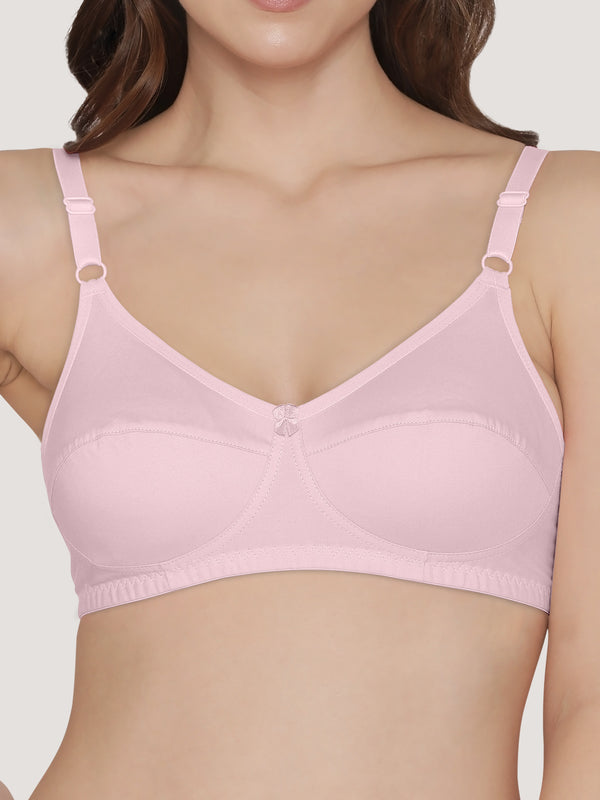 Manvi Non Padded Cotton Everyday Bra-CREPE