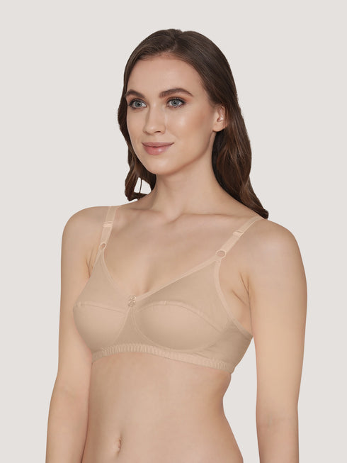 K LINGERIE Manvi Women's Non Padded Wirefree Cotton Everyday Bra