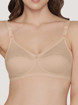 Manvi Non Padded Cotton Everyday Bra-L.NUDE