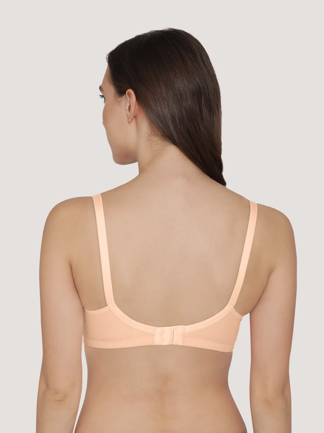 Manvi Non Padded Cotton Everyday Bra-L.PEACH