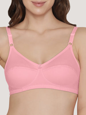 Manvi Non Padded Cotton Everyday Bra-PINK