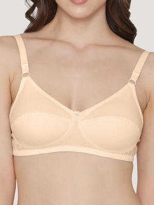 Manvi Non Padded Cotton Everyday Bra-SKIN