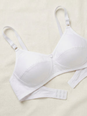 K LINGERIE Manvi Women's Non Padded Wirefree Cotton Everyday Bra-BLACK WHITE ROSE