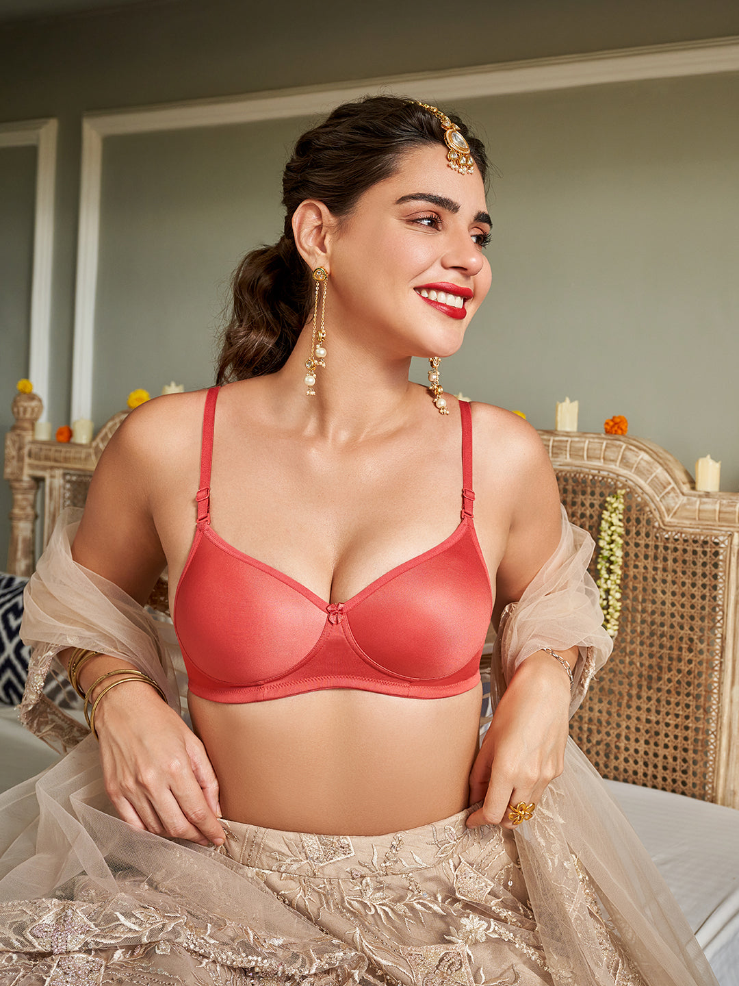 Love for Lace is all we need! Visit www.kalyaniinnerwear.com and discover  the sexy yet comfortable bra collection in trendy colors. Article No:  5031