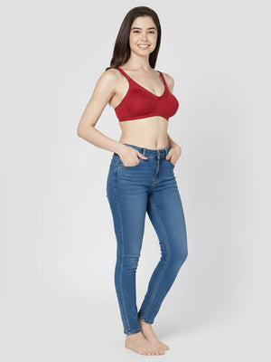 Anaya Full Coverage M Frame Minimizer Bra | Pack of 3-CAMEL MAROON PEACH