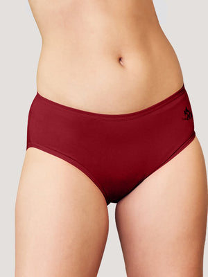 Vami Medium Coverage Panties for Girls | Pack of 3-ONION RUST OLIVE MAROON