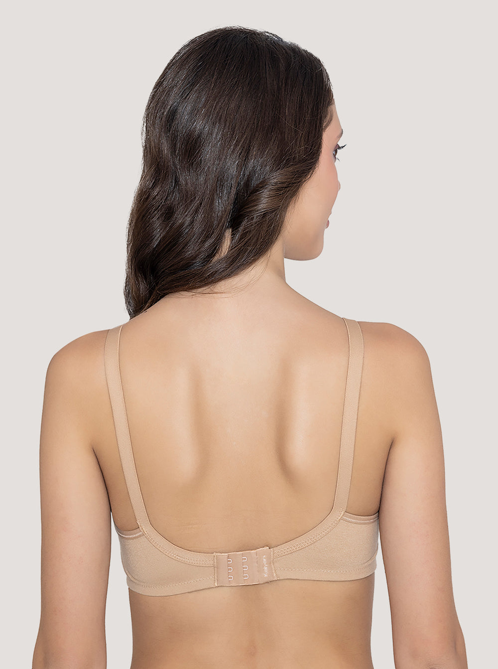 Martin Non-Padded Seamless Cups Moulded Bras with Cushioned Straps | Pack of 3 | CAMEL CAMEL CAMEL