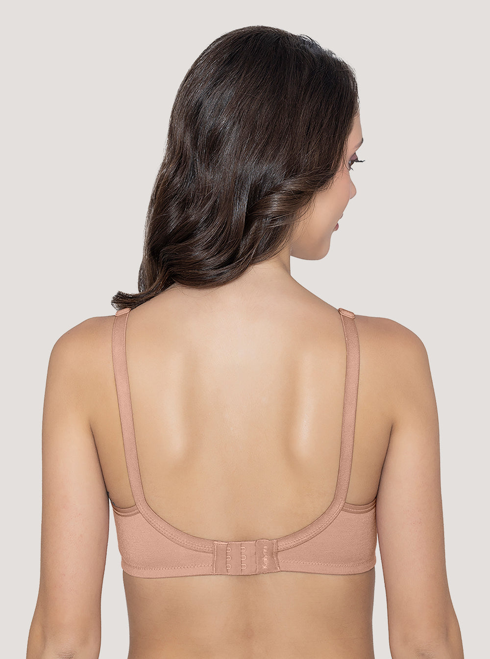 Martin Non-Padded Seamless Cups Moulded Bras with Cushioned Straps | Pack of 3 | FAWN FAWN FAWN