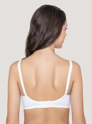 Martin Non-Padded Seamless Cups Moulded Bras with Cushioned Straps | Pack of 3 | WHITE WHITE WHITE