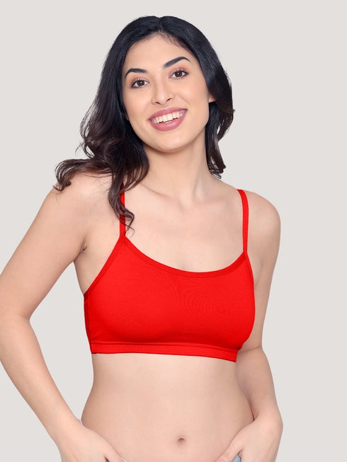 Kalyani Mia Full Coverage Double Layered Cups Cotton Beginners Bra | Pack of 3