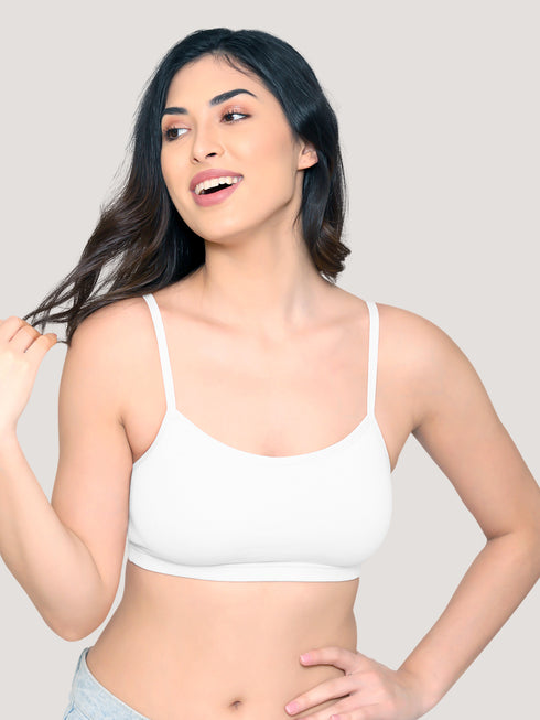 Kalyani Mia Full Coverage Double Layered Cups Cotton Beginners Bra | Pack of 3