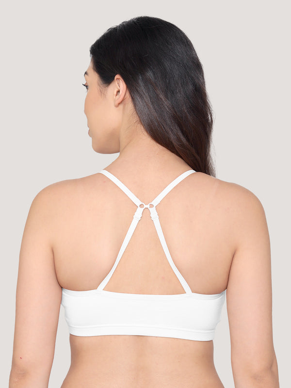 Mia Full Coverage Cotton Beginners Bra | Pack of 3-WHITE WHITE WHITE