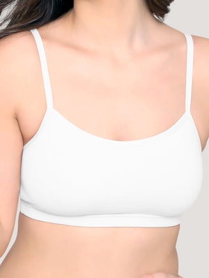 Mia Full Coverage Cotton Beginners Bra | Pack of 3-WHITE WHITE WHITE