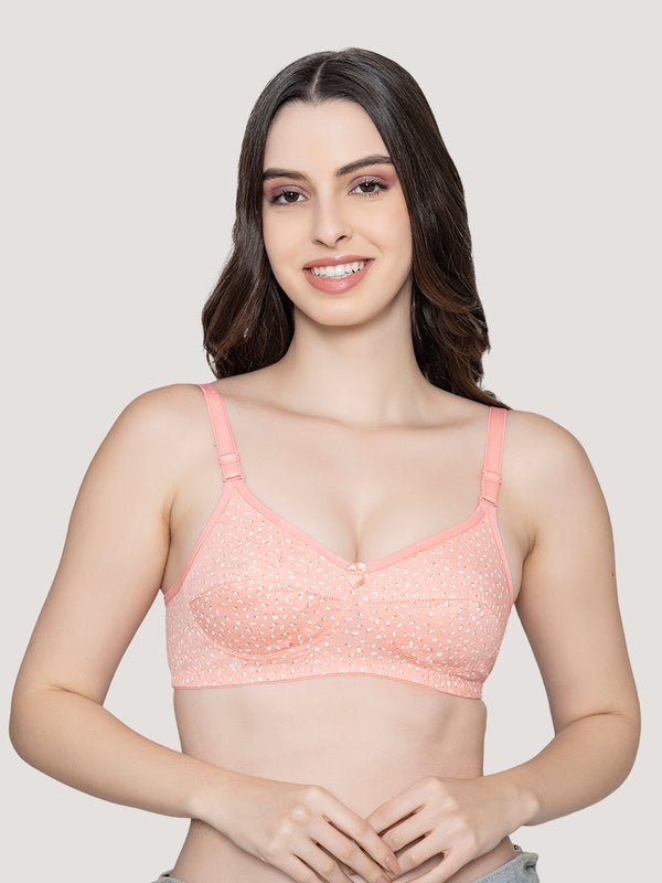 Mini Everyday Printed Bra for Women | Pack of 2-ROSE