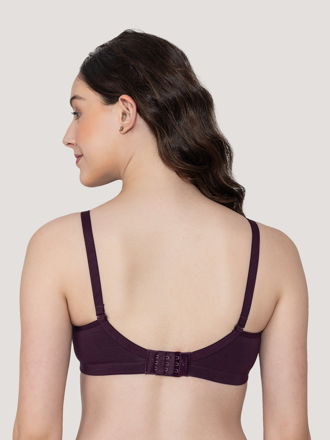 Moody Non Padded Everyday Bra-BURGUNDY