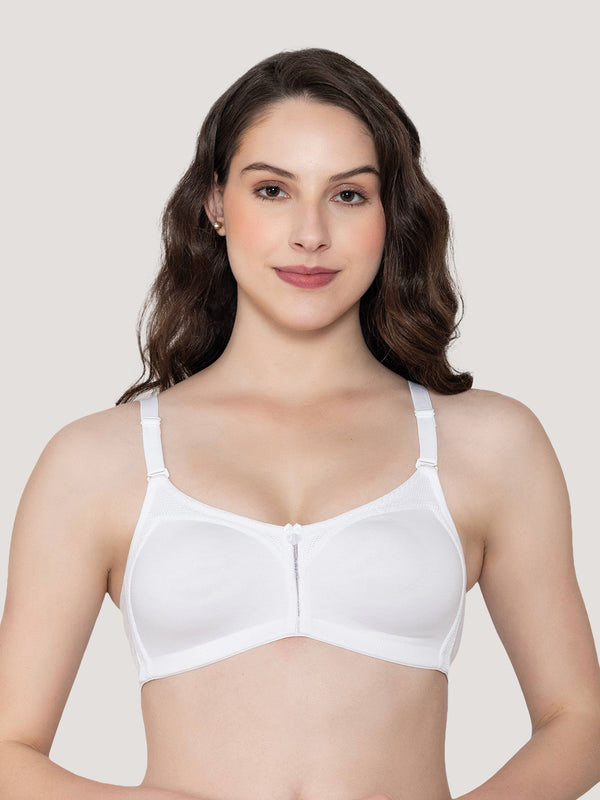 Moody Non Padded Everyday Bra-WHITE