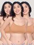 Kalyani Mia Full Coverage Double Layered Cups Cotton Beginners Bra | Pack of 3