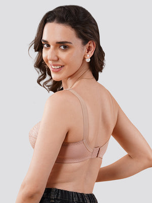 Kalyani Nitara Non Padded Wirefree Cups Full Coverage Everyday Cotton Bra | Pack of 2- FAWN & FAWN