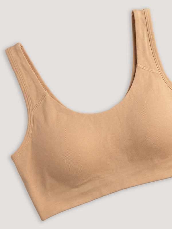K LINGERIE Daisey Women's Flexible Fit Medium Impact Sports Bra for Light Workouts-NUDE M.BURGUNDY
