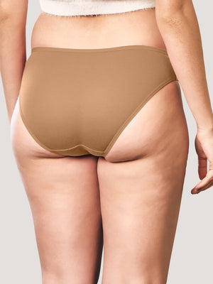 Reeva Seamless Low Waist Bikini Panty | Pack of 3-NUDE OLIVE ONION RUST