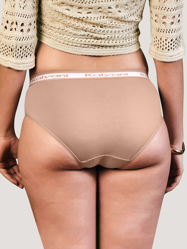 Jazzie Mid Waist Hipster Underwear | Pack of 3-NUDE NUDE NUDE