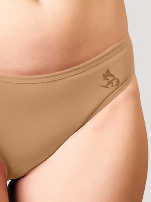 Reeva Seamless Low Waist Bikini Panty | Pack of 3-NUDE OLIVE ONION RUST