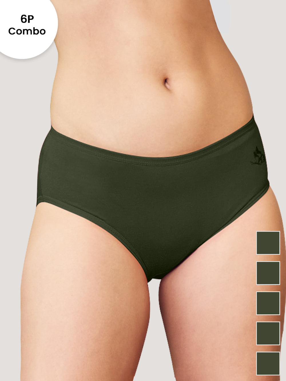 Vami Medium Coverage Cotton Lycra Panties for Girls | Pack of 6-OLV OLV OLV OLV OLV OLV