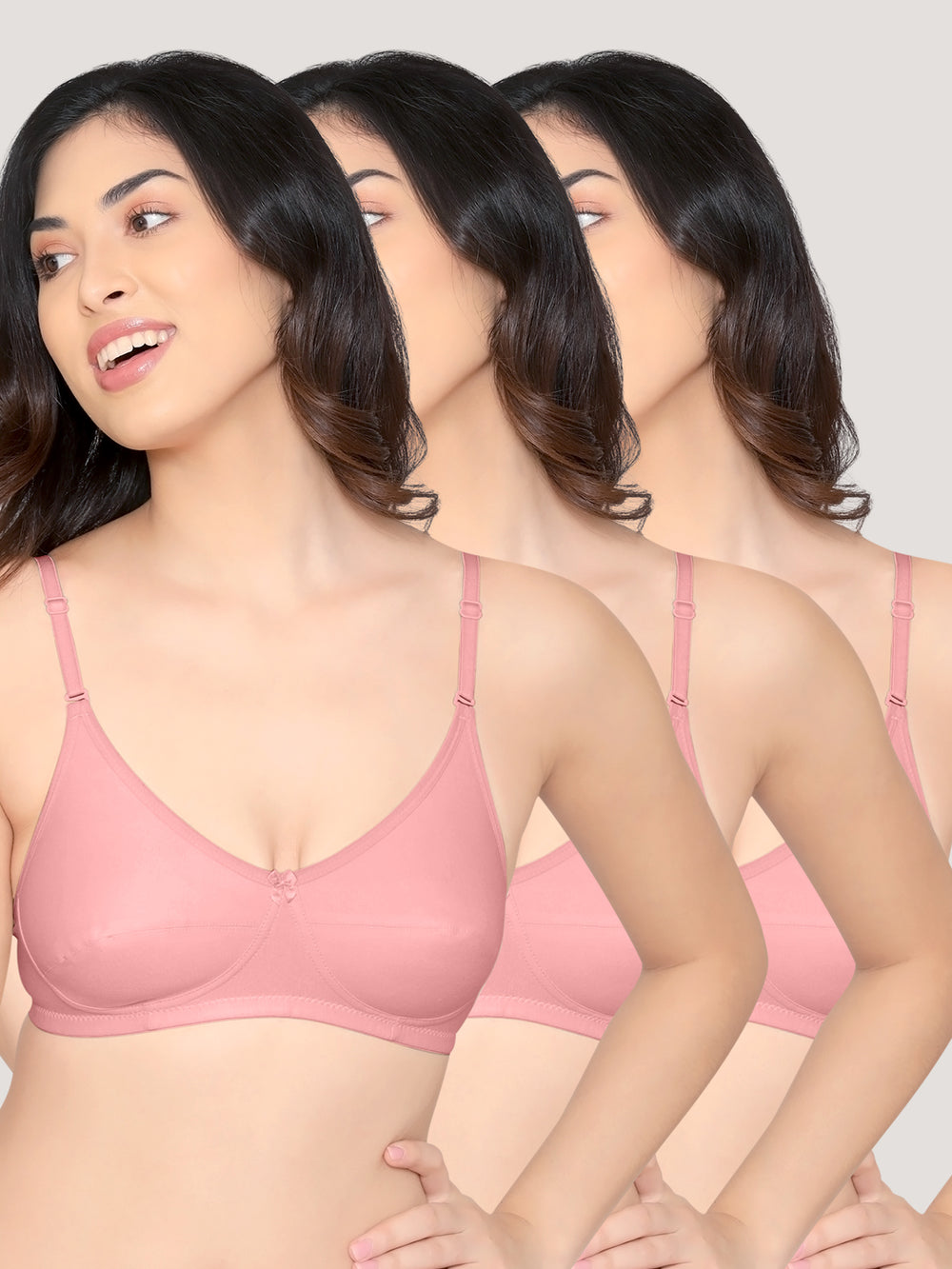 Wamika Fuller Cups Everyday Bra | Pack of 3-ONION ONION ONION