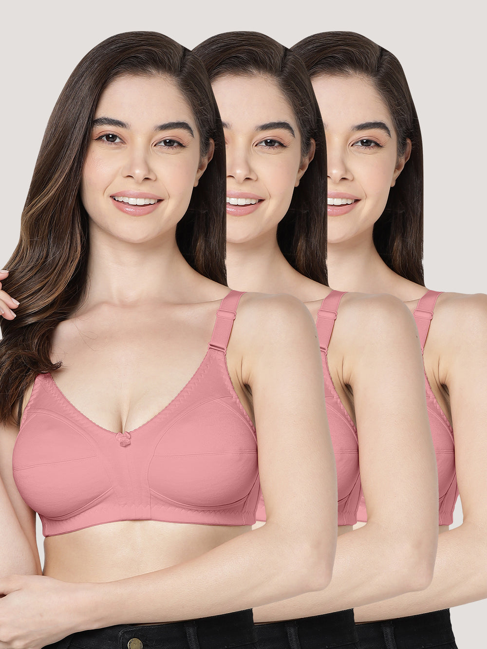 Anaya Full Coverage M Frame Minimizer Bra | Pack of 3-ONION ONION ONION