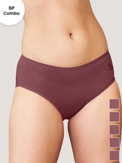Vami Medium Coverage Cotton Lycra Panties for Girls | Pack of 6-ORS ORS ORS ORS ORS ORS