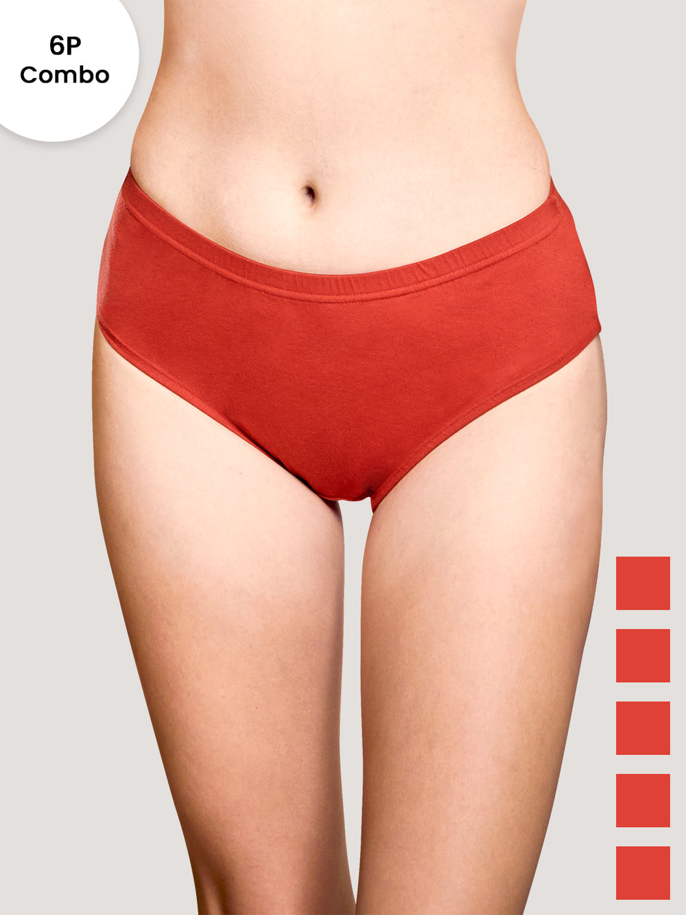 Theo Woman's Inner Elastic Hipster Panties | Pack of 6-ORRS ORRS ORRS ORRS ORRS ORRS