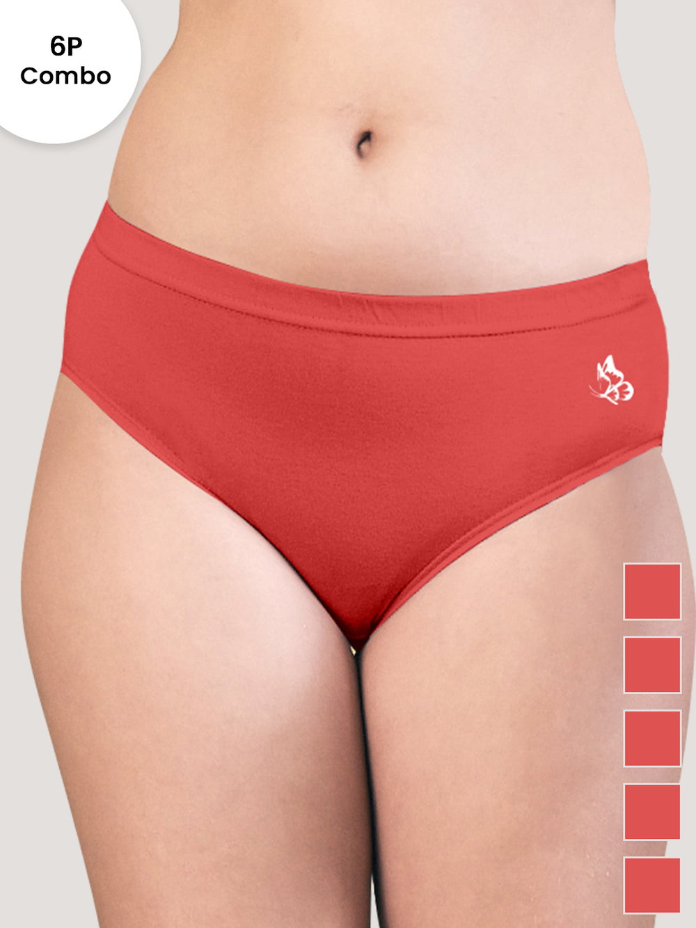 Eve Women's Cotton Lycra Seamless Bikini Panty | Pack of 6-ORRS ORRS ORRS ORRS ORRS ORRS