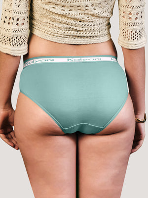 Jazzie Mid Waist Hipster Underwear | Pack of 3-CORAL NUDE OCEAN GREEN