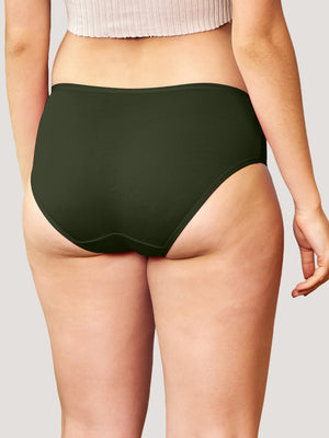 Vami Medium Coverage Panties for Girls | Pack of 3-NUDE OLIVE RUST