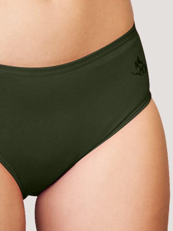 Vami Medium Coverage Panties for Girls | Pack of 3-NUDE OLIVE RUST