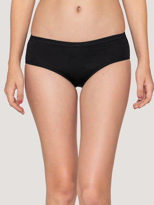 Oliver Mid Waist Hipster Panties | Pack of 3-BLACK BLACK BLACK