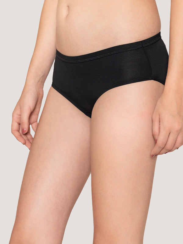 Oliver Mid Waist Hipster Panties | Pack of 3-BLACK BLACK BLACK