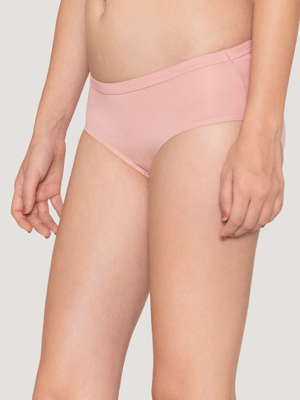 Oliver Mid Waist Hipster Panties | Pack of 3-CREPE MAROON NUDE