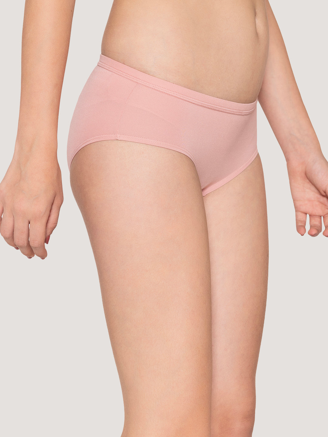 Oliver Mid Waist Hipster Panties | Pack of 3-CREPE DARK VOILET NUDE