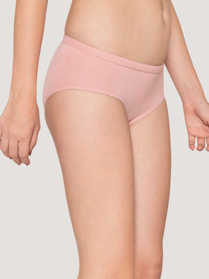 Oliver Mid Waist Hipster Panties | Pack of 3-CREPE MAROON NUDE