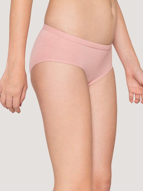 Oliver Mid Waist Hipster Panties | Pack of 3-CREPE L.GREY DARK VOILET