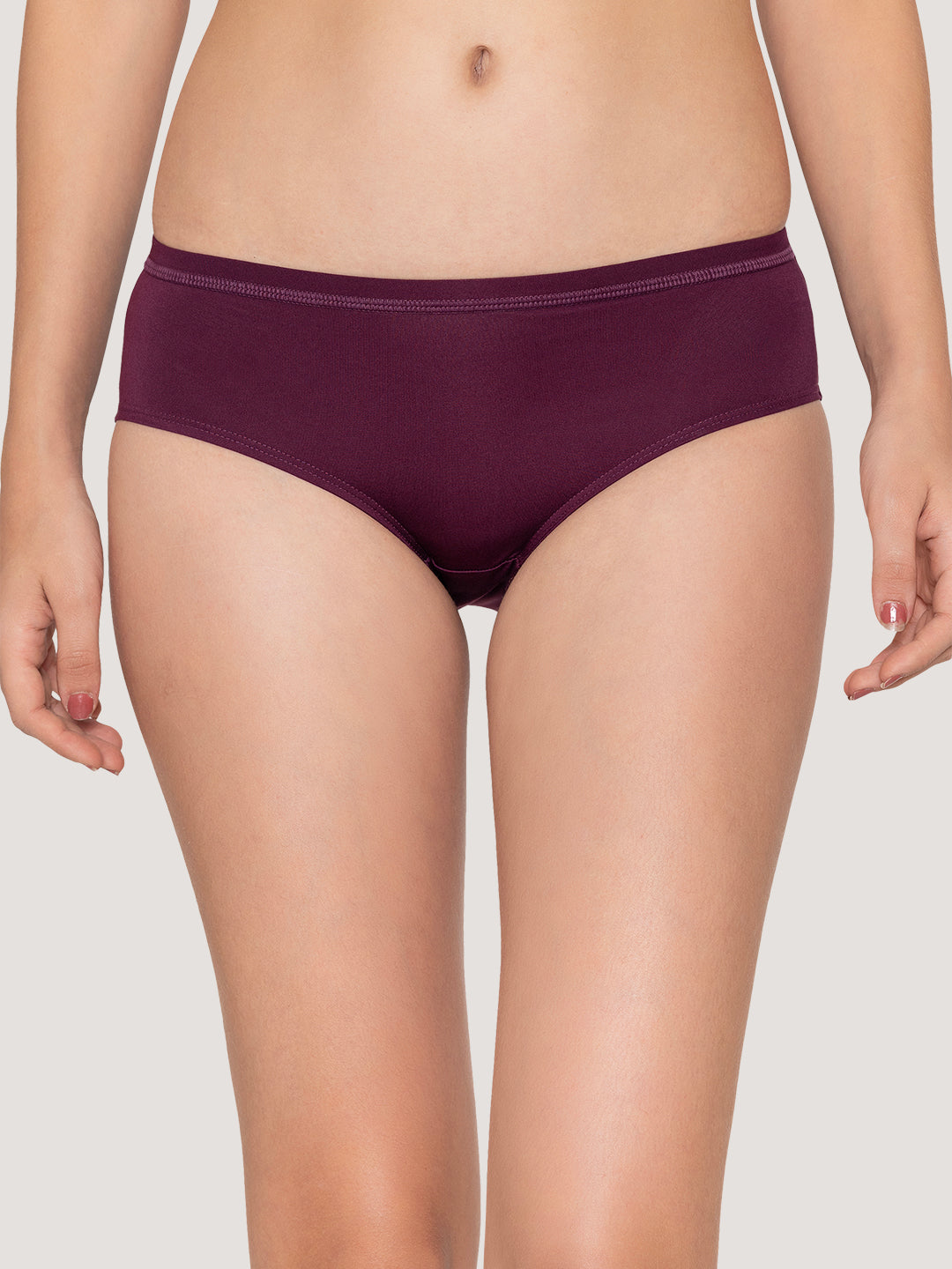 Oliver Mid Waist Hipster Panties | Pack of 3-DARK VOILET DARK VOILET DARK VOILET