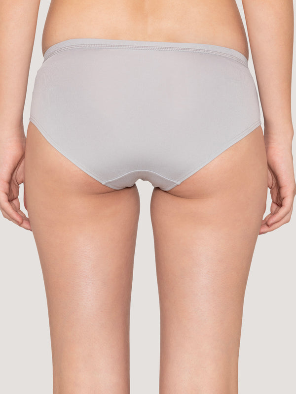 Oliver Mid Waist Hipster Panties | Pack of 3-CREPE L.GREY DARK VOILET