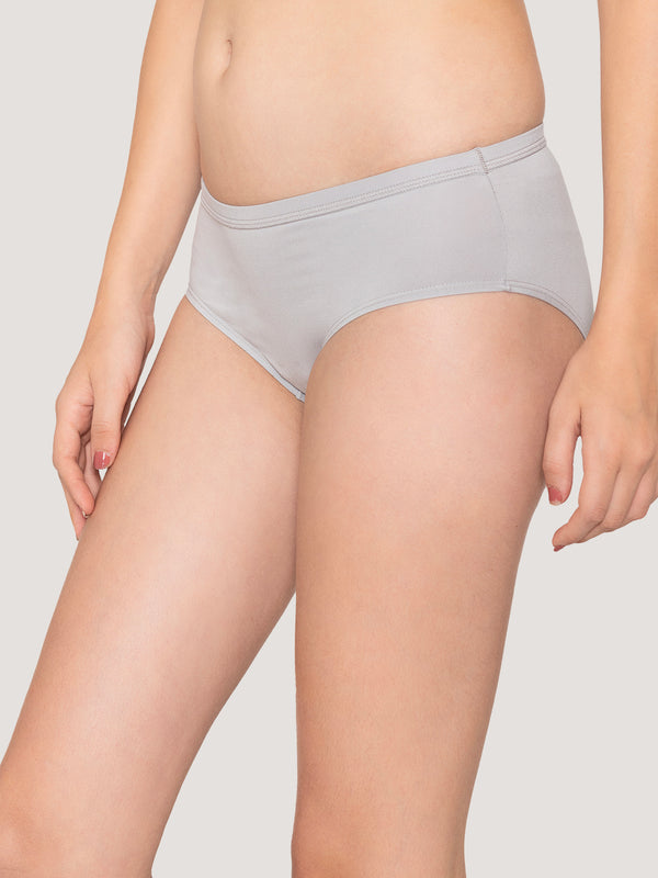 Oliver Mid Waist Hipster Panties | Pack of 3-NUDE L.GREY BLACK