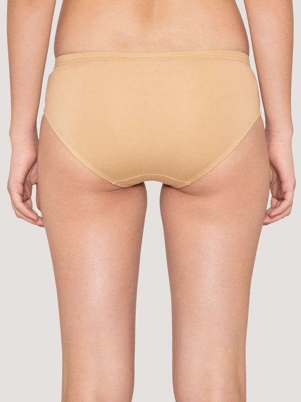 Oliver Mid Waist Hipster Panties | Pack of 3-CREPE DARK VOILET NUDE