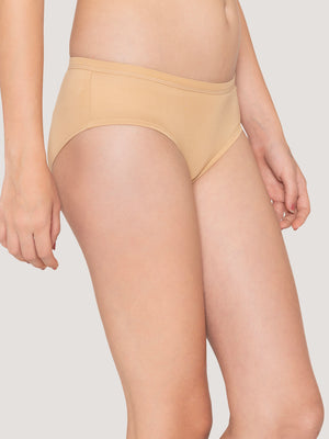 Oliver Mid Waist Hipster Panties | Pack of 3-CREPE DARK VOILET NUDE