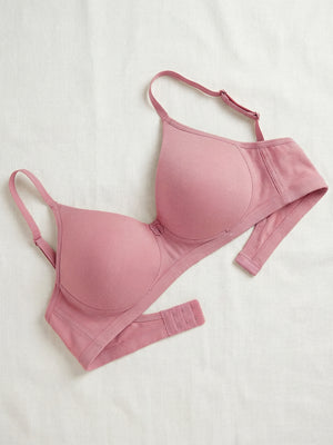 Kalyani Kirti Seamless Cups Non Padded Everyday T-Shirt Bra | Pack of 2-ONION & TEAL BLUE