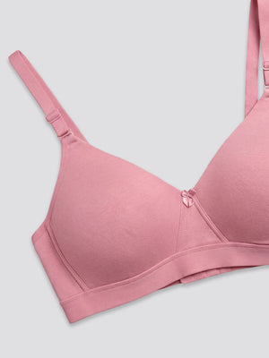 Tessa Full Support Seamless Designer Bra for Women Pack of 2-ONION FAWN