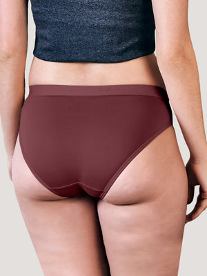 Sensa Low Waist Bikini Panties | Pack of 3-ORANGE RUST DARK VOILET ASH